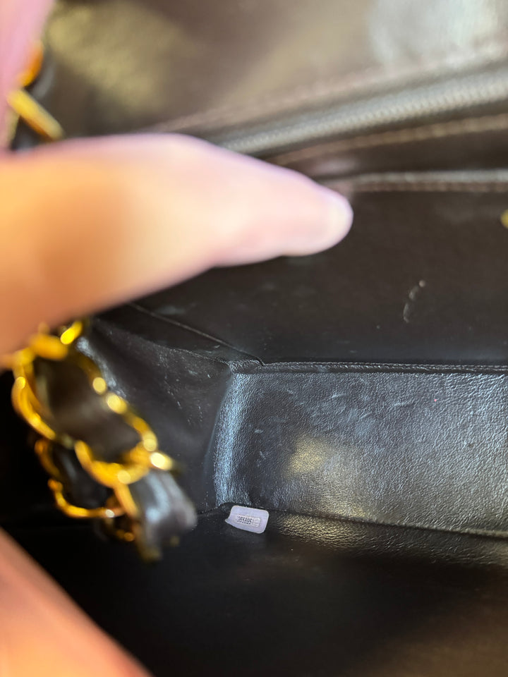 Chanel Chocolate Brown Vintage Lambskin Jumbo Flap Bag