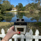 Chanel Black Quilted Leather and White Perspex Perfume Bottle Minaudiere