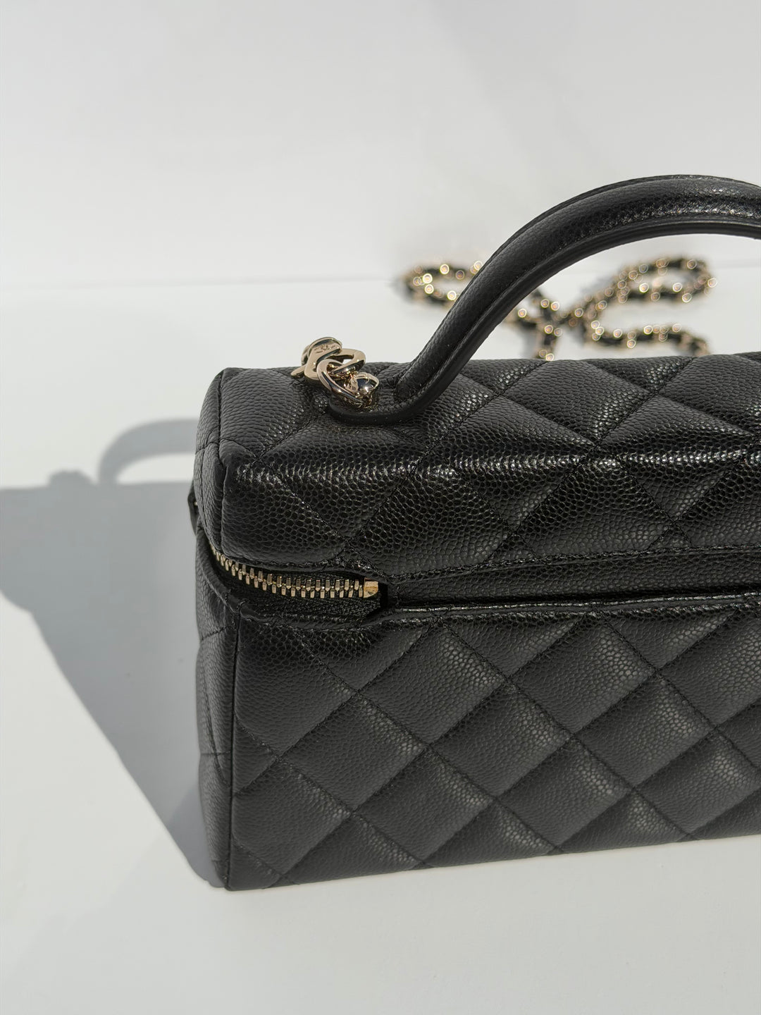 Chanel 25C Black LP Caviar Slim Vanity Bag