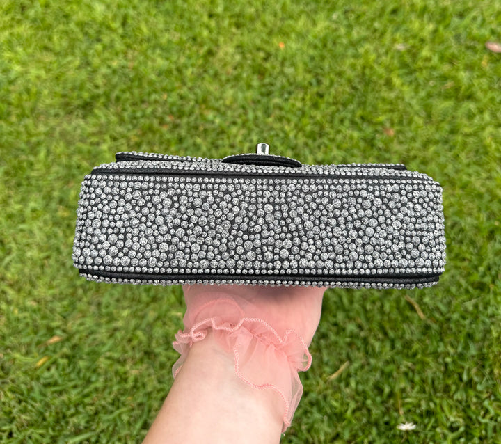 Chanel 2014 Grey Crystal Mini Flap