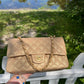 Chanel Gold Metallic Medium Caviar Double Flap Bag