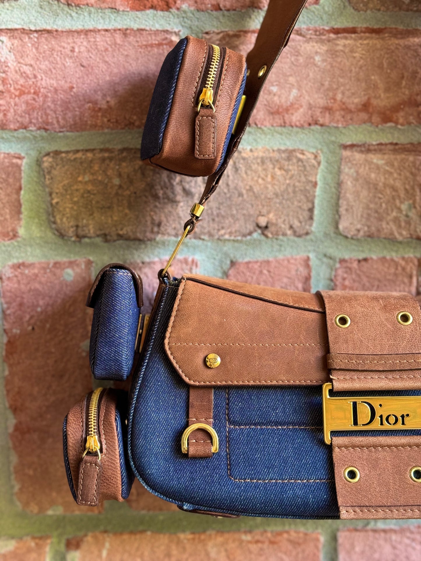 Dior Denim Street Chic Shoulder Bag