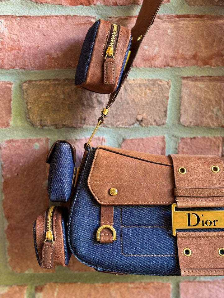 Dior Denim Street Chic Shoulder Bag