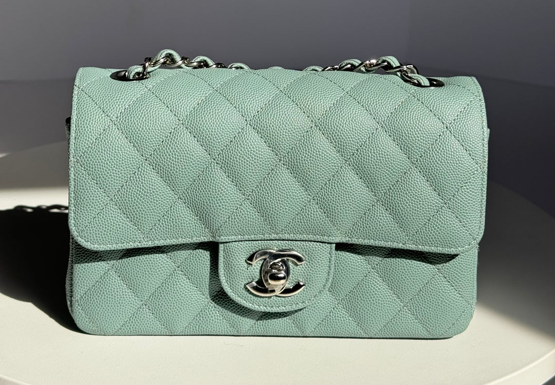 Chanel 18C Blue Caviar Mini Flap