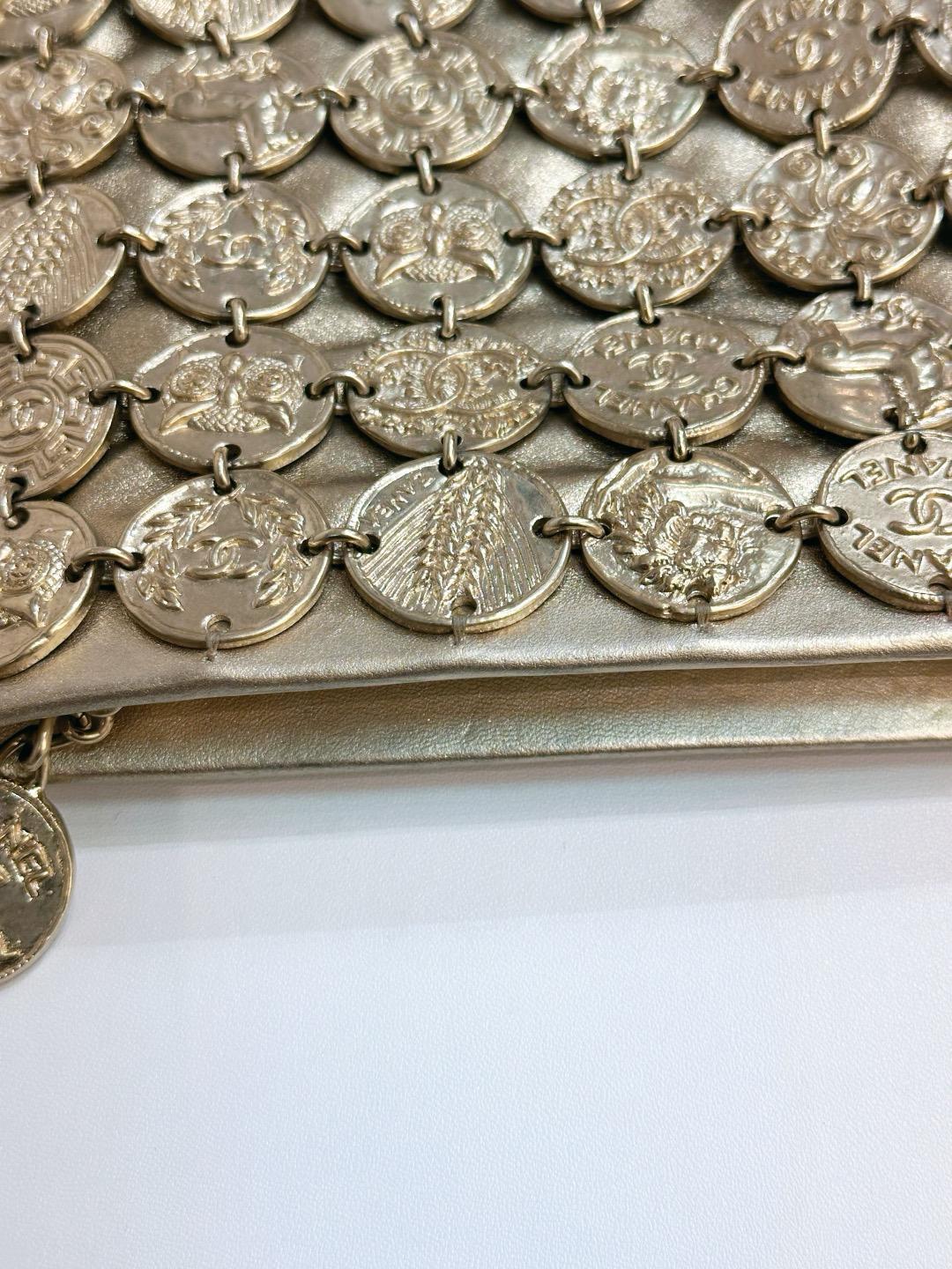 Chanel 18C Metiers D’art Gold Medallion Evening Bag