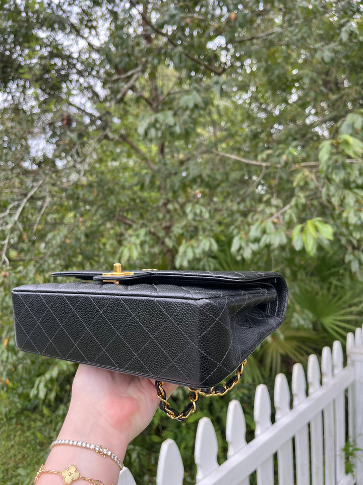Chanel Medium Vintage Black Classic Caviar Flap Bag