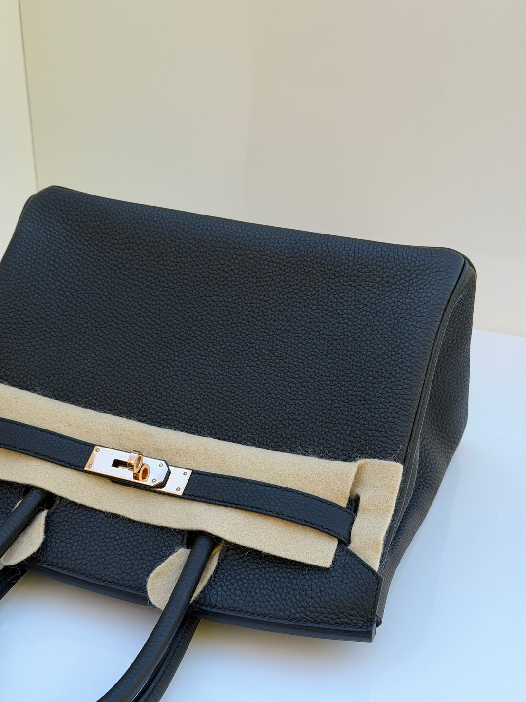 Hermès Birkin 30 — Noir Togo with Rose Gold Hardware