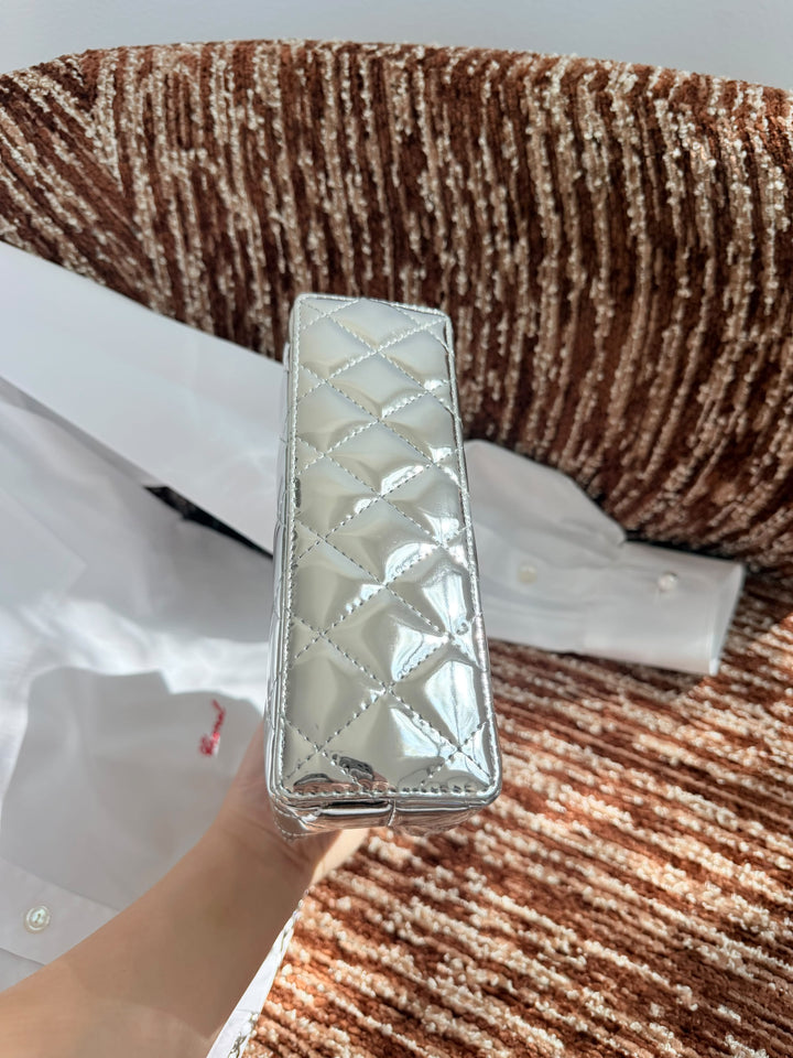 Chanel Nano Kelly Shopper Silver Mirror Calfskin Silver Tone Hardware 2026
