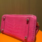 Hermes Rose Shocking Matte Alligator Birkin 25