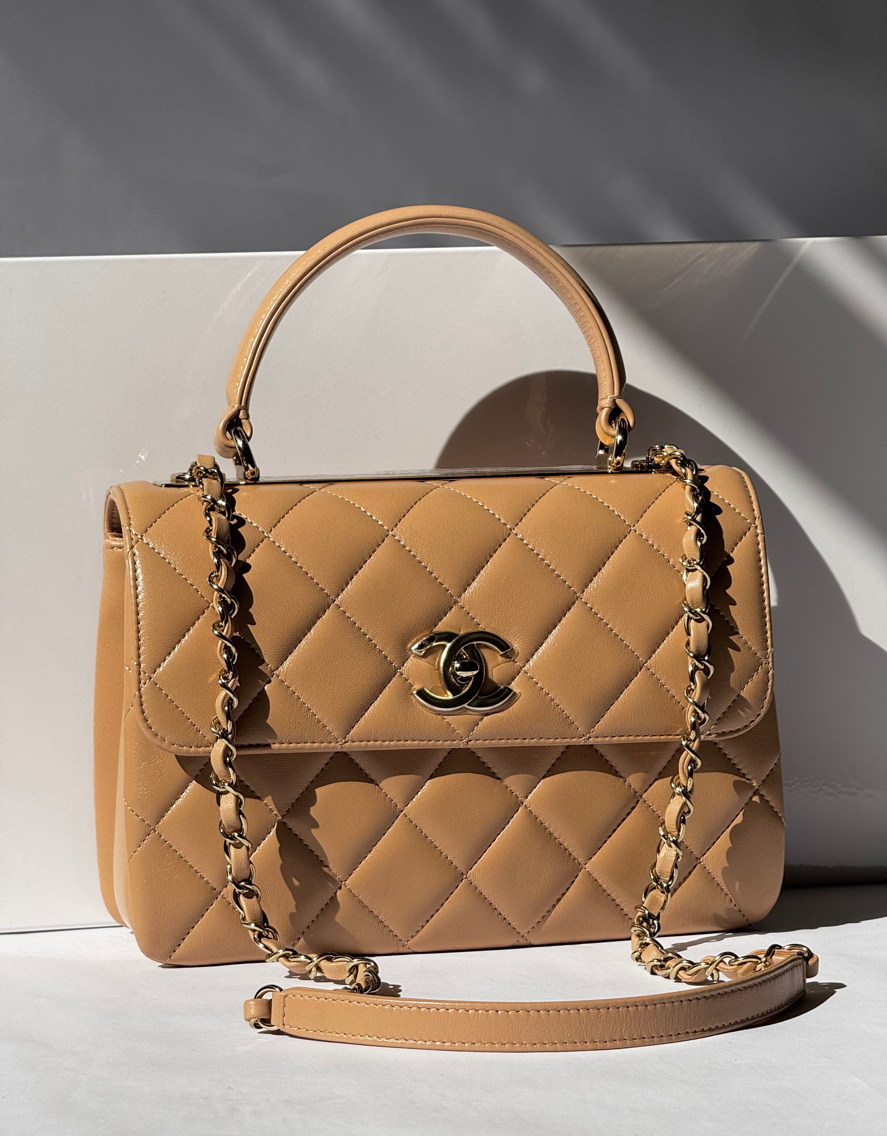 Chanel 22S Dark Beige Small Trendy Flap Bag – Its A Luv Story