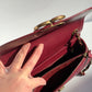 Chanel 17B Small Burgundy Coco Curve Messenger Flap Bag
