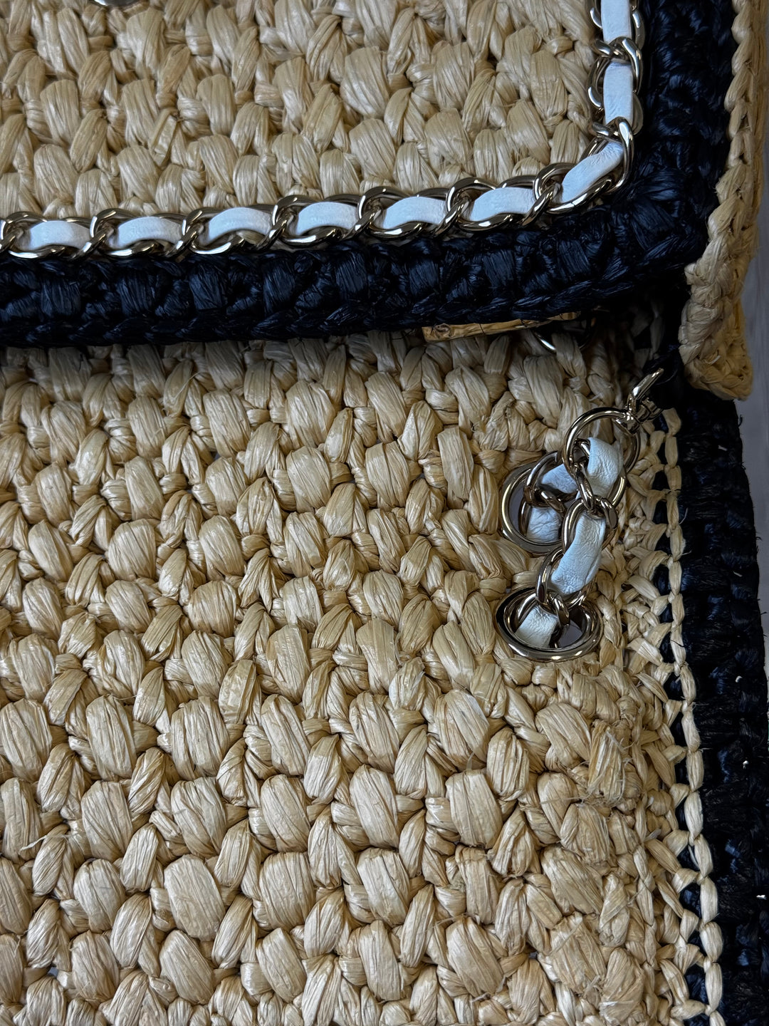 Chanel 24C Venice Beach Medium Braided Raffia Flap Bag