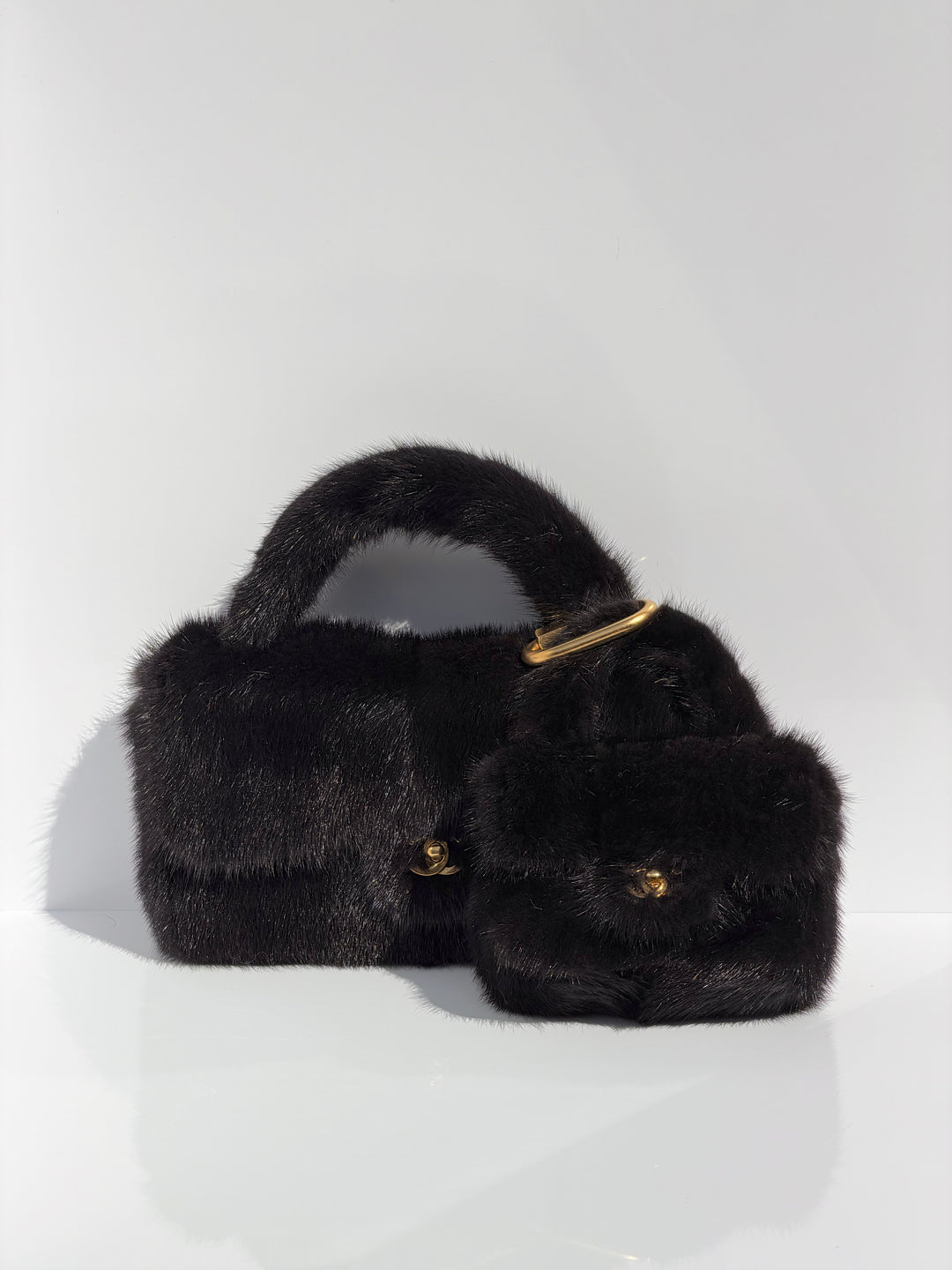 Chanel Vintage RARE Mink Kelly Parent & Child Set