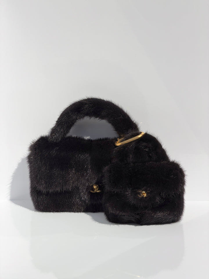 Chanel Vintage RARE Mink Kelly Parent & Child Set