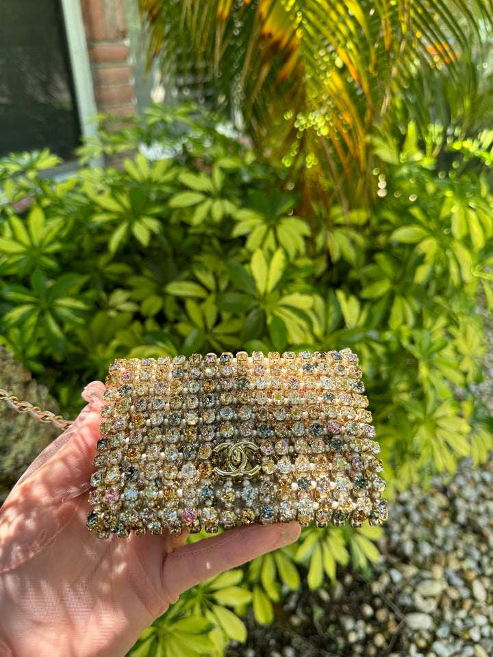 Chanel Multicolor Strass Pearl Mini Evening Bag