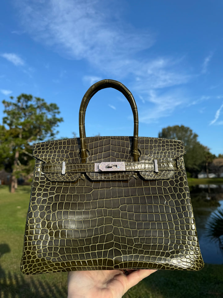 Hermes Crocodile Diamond Birkin 30