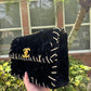 Chanel 1993 Black Velvet Whipstitch CC Flap Bag