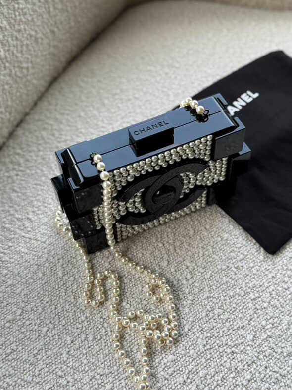 Chanel Pearl Plexiglass Lego Minaudiere