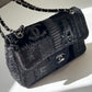 Chanel Black Patchwork Medium Single Flap Bag