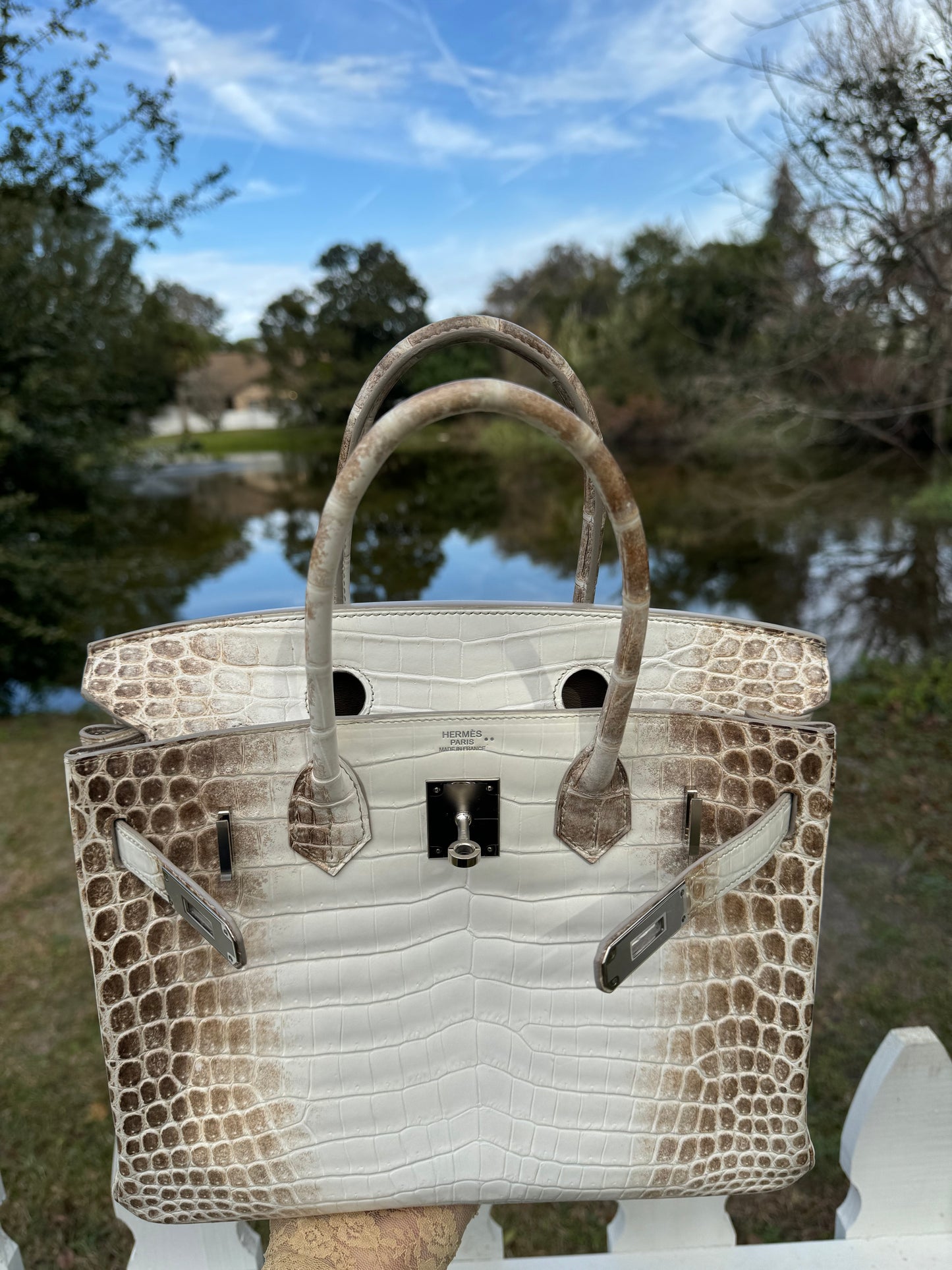 Hermes Himalaya Crocodile Birkin 30