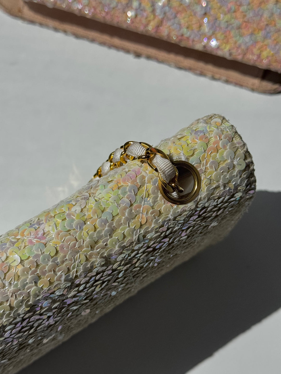 Chanel 1992 Medium Iridescent Sequin Flap Bag