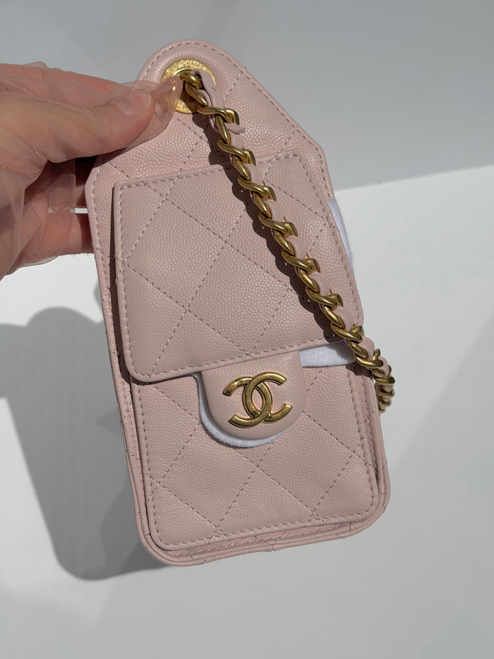 Chanel Mini 25 Hobo Bag Caviar Leather Mauve Pink Antique Gold Hardware 2026