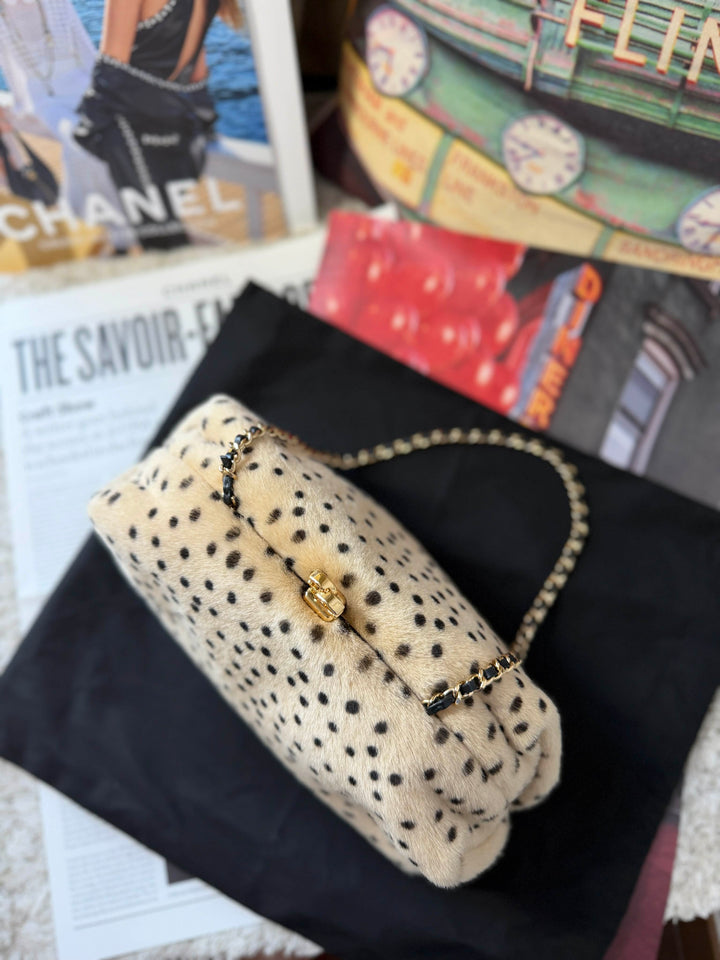 Chanel Clutch With Chain Brown And Black Pony Hair Gold Tone Metal Métiers D’Art 2026