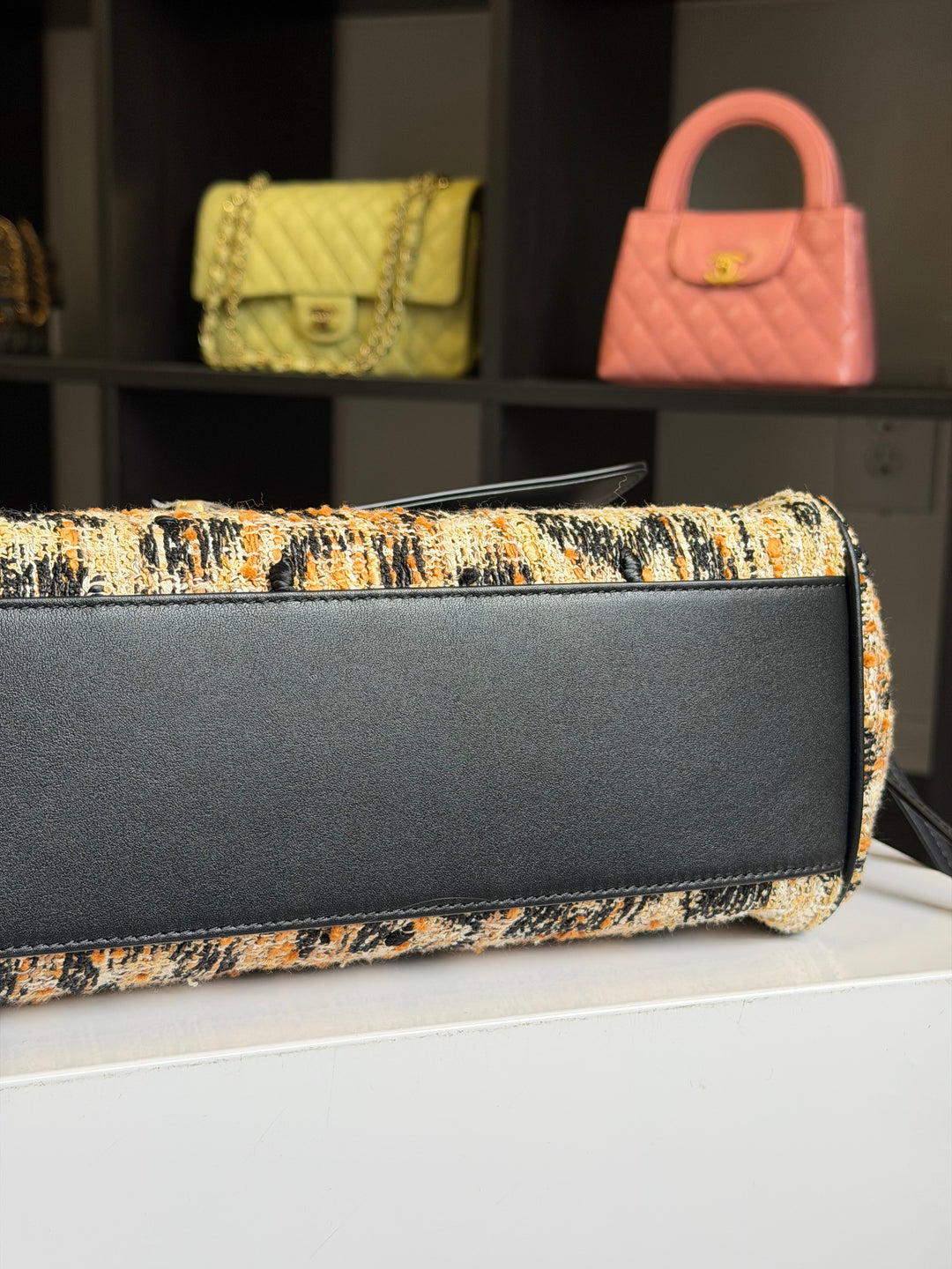 Chanel Small Shopping Bag Brown Black & White Leopard Tweed & Calfskin Gold Tone Hardware 2026