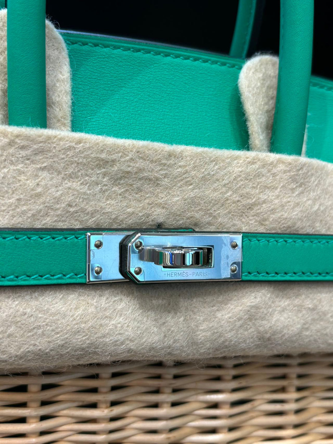 Hermes Menthe Swift Picnic Birkin 25
