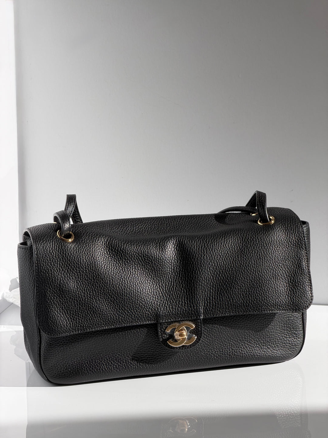 Chanel Maxi Flap Bag Black Souplissimo Grained Calfskin Gold Tone Hardware 2026