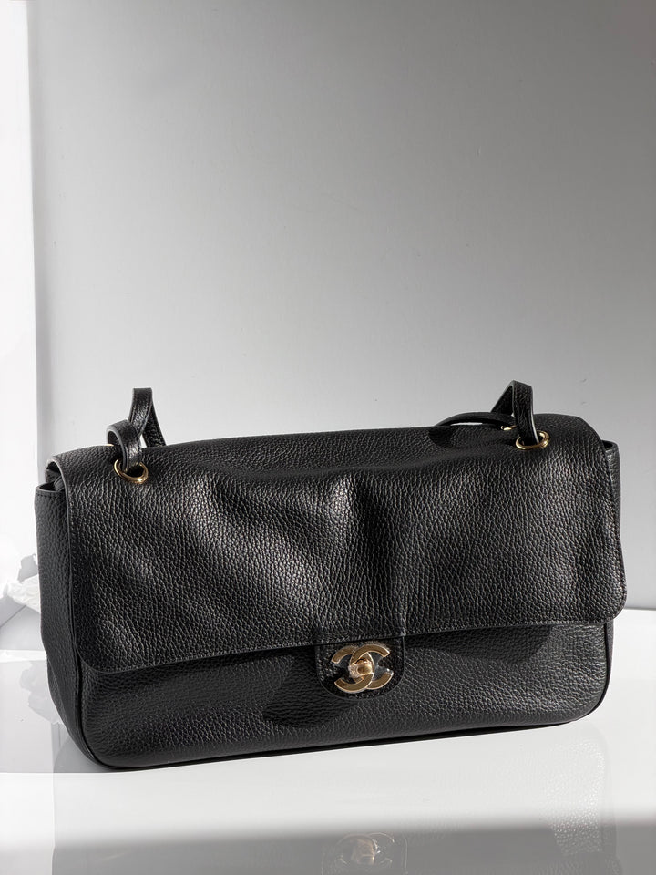 Chanel Maxi Flap Bag Black Souplissimo Grained Calfskin Gold Tone Hardware 2026