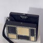 Chanel Minaudière Clutch in Plexi, Black cotton Piqué and Rhinestones