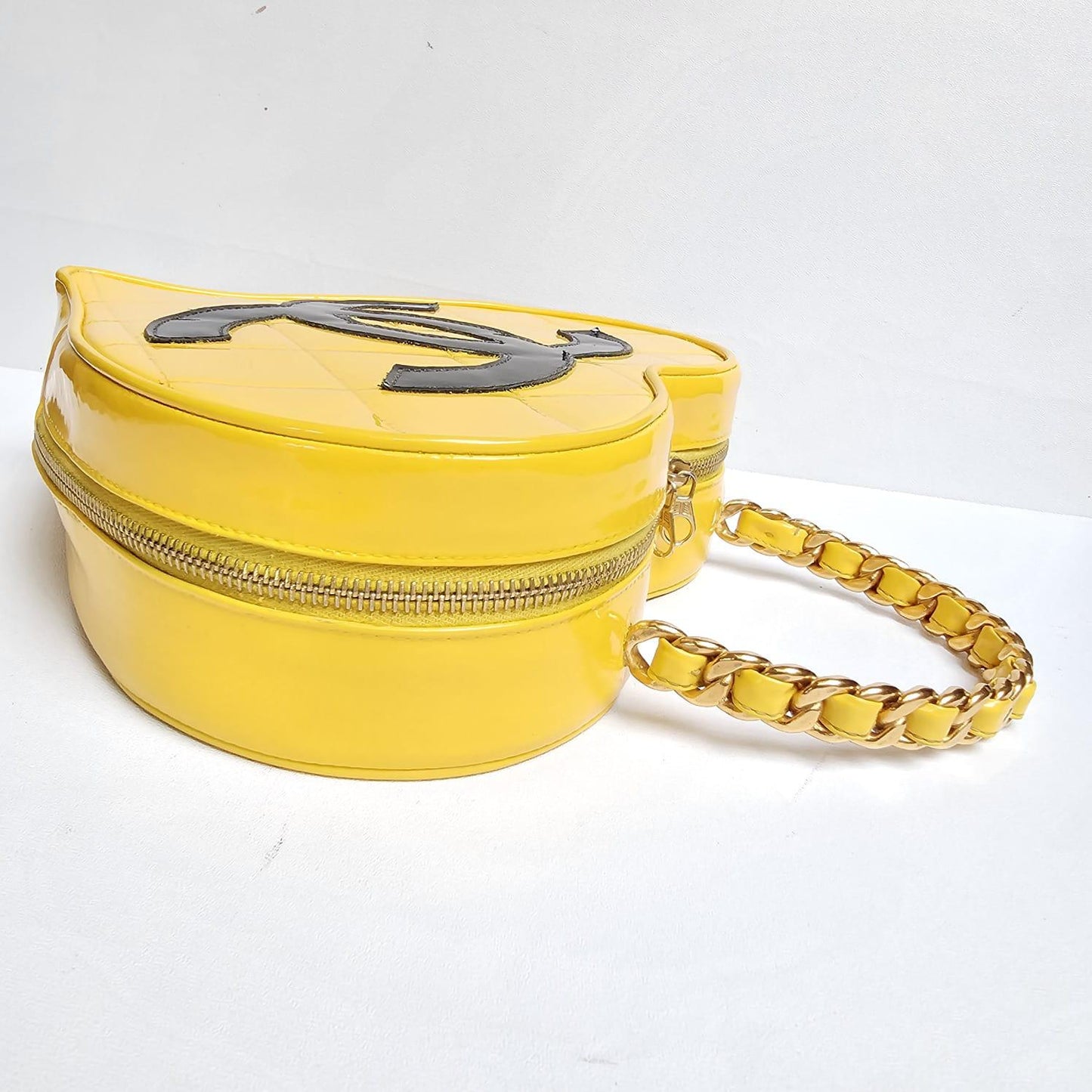 Chanel 1995 CC Yellow Heart Vanity Bag