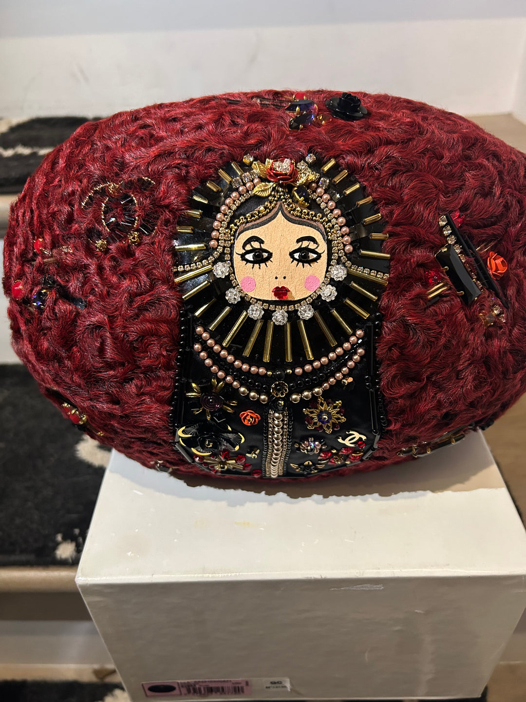 Chanel 2009 Paris - Moscou Embellished Persian Lamb Muff Clutch Bag