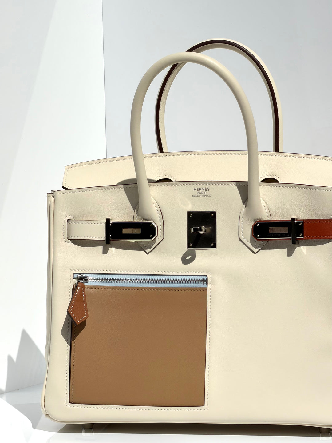 Hermès Birkin 30 Colormatic Swift Nata Palladium Hardware