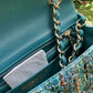 Chanel 19A Blue Egypt Tweed Mini Flap