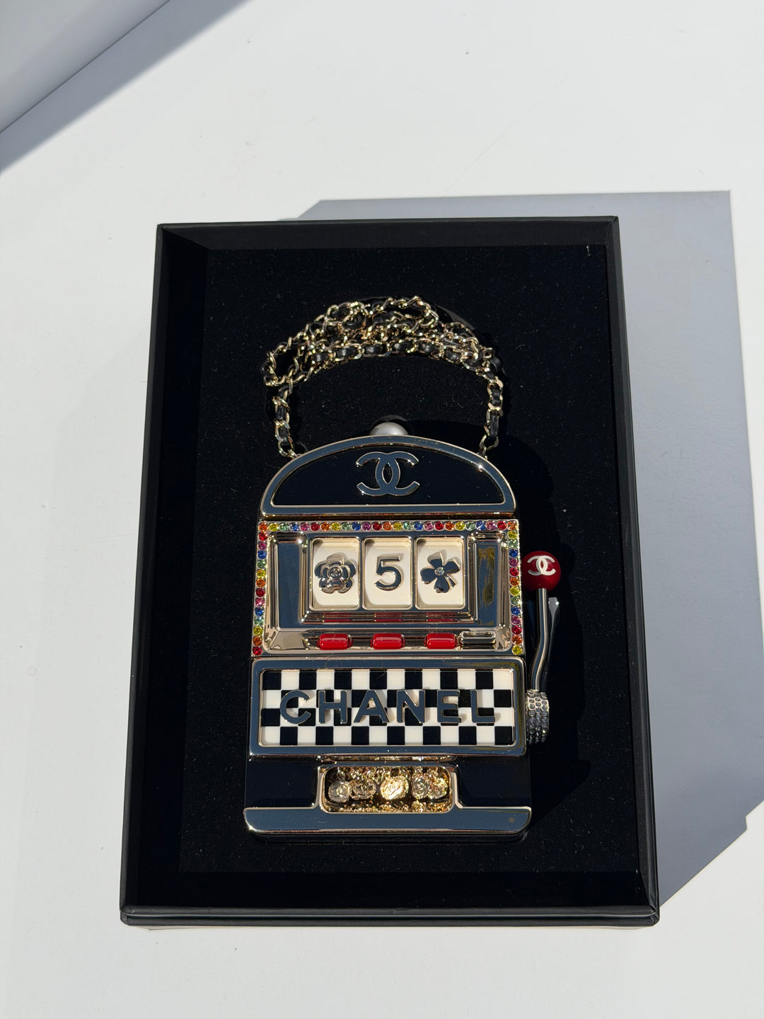 Chanel Slot Machine Casino Minaudière Gold Hardware 23C