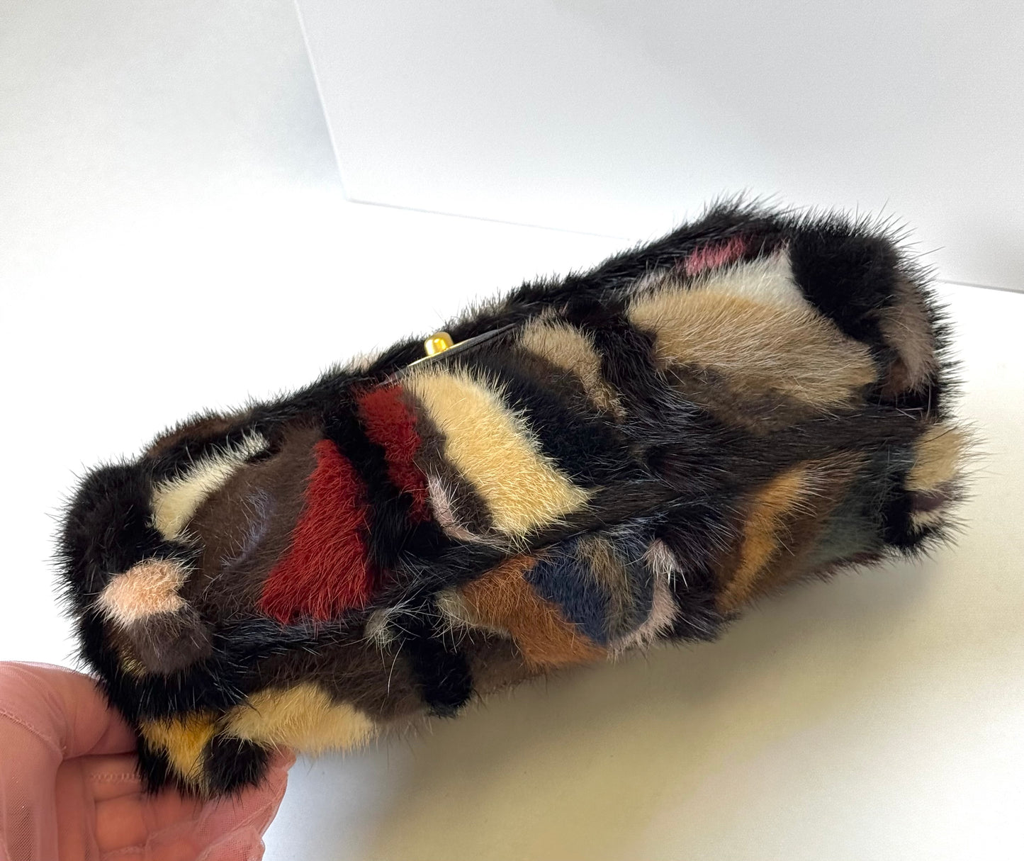 Chanel Multicolor Medium Mink Fur Single Flap Bag