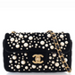 Chanel Black Velvet Mini Pearl Flap Bag