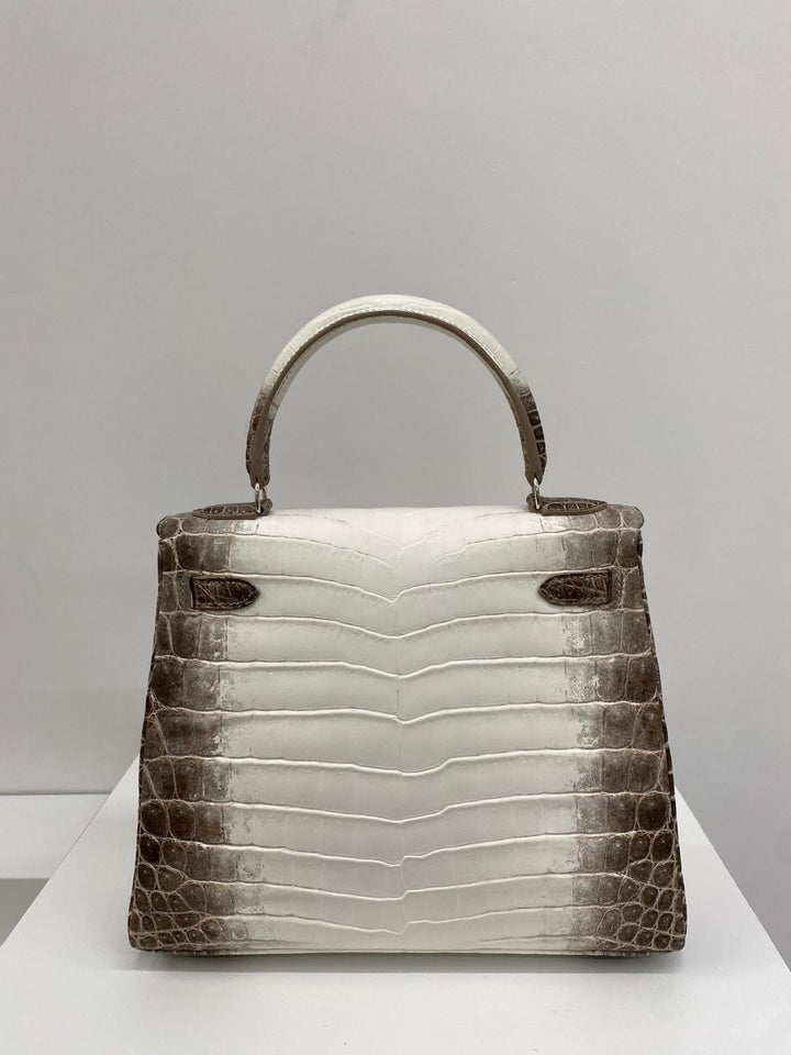 Hermes 2023 Matte Niloticus Diamond Crocodile Himalaya Kelly Retourne 25