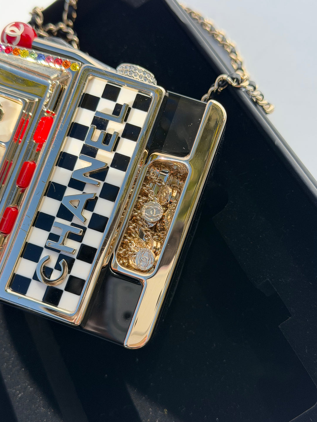 Chanel Slot Machine Casino Minaudière Gold Hardware 23C