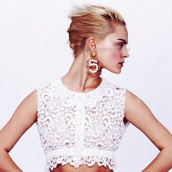 Chanel 1980s Iconic N°5 Faux Pearl Clip Earrings