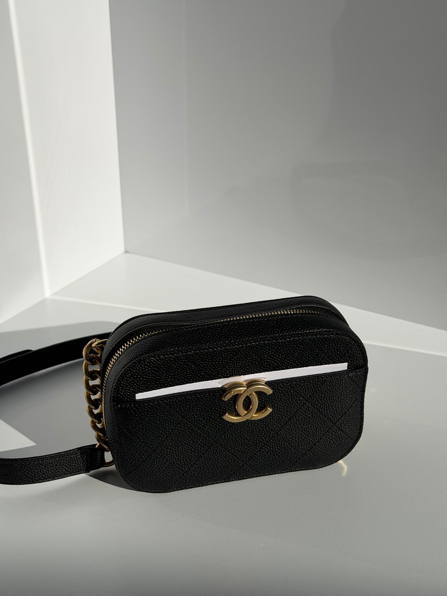 Chanel 2019 CC Stitched Caviar Waist Belt Bag