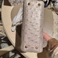 Lady Dior Champagne Ostrich Mini Top Handle