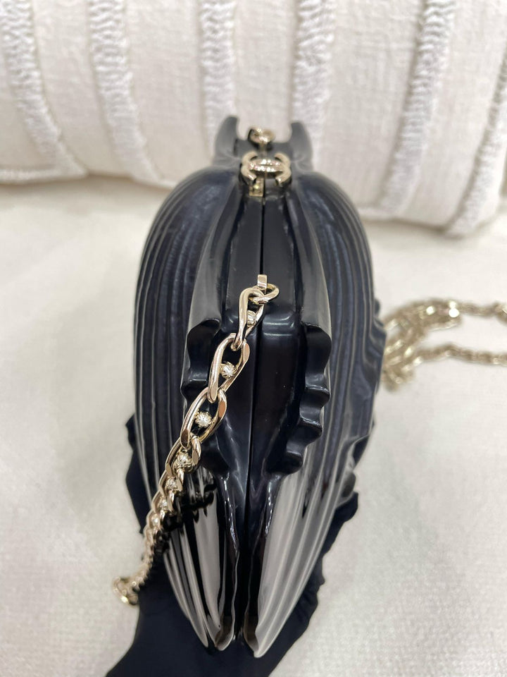 Chanel 19S Black Runway Shell Minaudiere