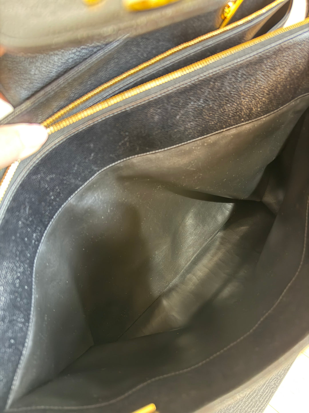 Chanel Black Caviar XL Supermodel Tote Bag 24K Gold Plated Hardware 1994