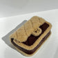 Chanel 25K Brown Mini Shearling Flap Bag
