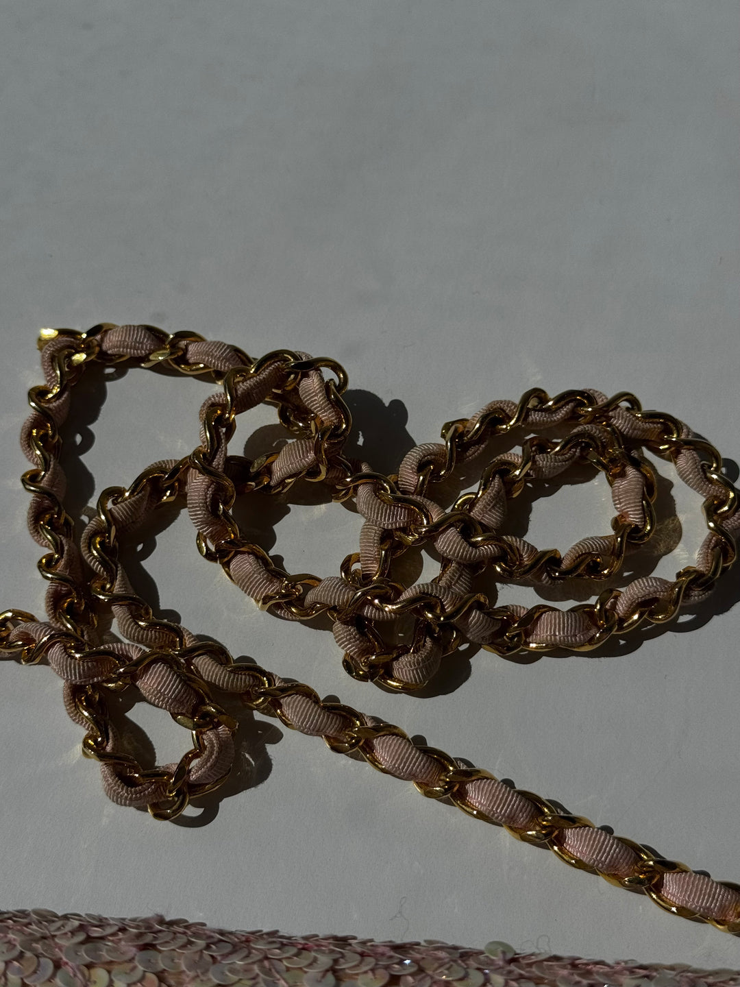 Chanel 1992 Medium Pink Sequin Flap Bag