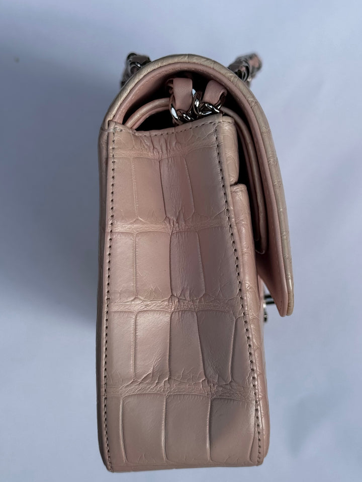Chanel Bubblegum Pink Alligator Medium Classic Flap Bag