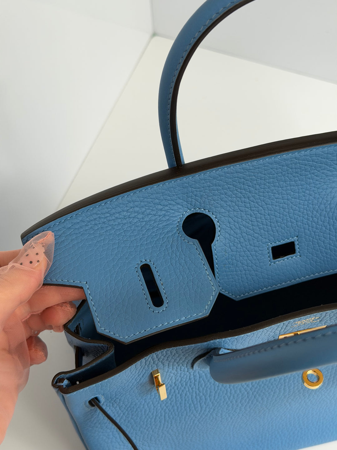 Hermes 2014 Bleu Paradis Clemence Taurillon Birkin 30